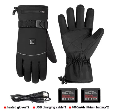 **"Heated Electric Gloves - Thermal Winter Gloves for Skiing, Snowboarding, Hunting & Fishing - Waterproof Rechargeable Gloves for Ultimate Warmth!"**