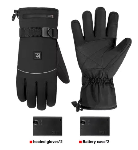 **"Heated Electric Gloves - Thermal Winter Gloves for Skiing, Snowboarding, Hunting & Fishing - Waterproof Rechargeable Gloves for Ultimate Warmth!"**